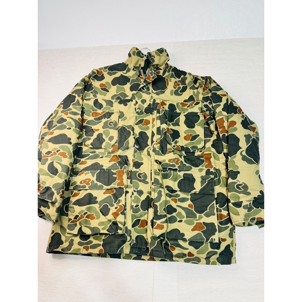 Vintage 10x Duck Hunter Camo Thinsulate Hunting Jacket Mens Large Tall USA Made
